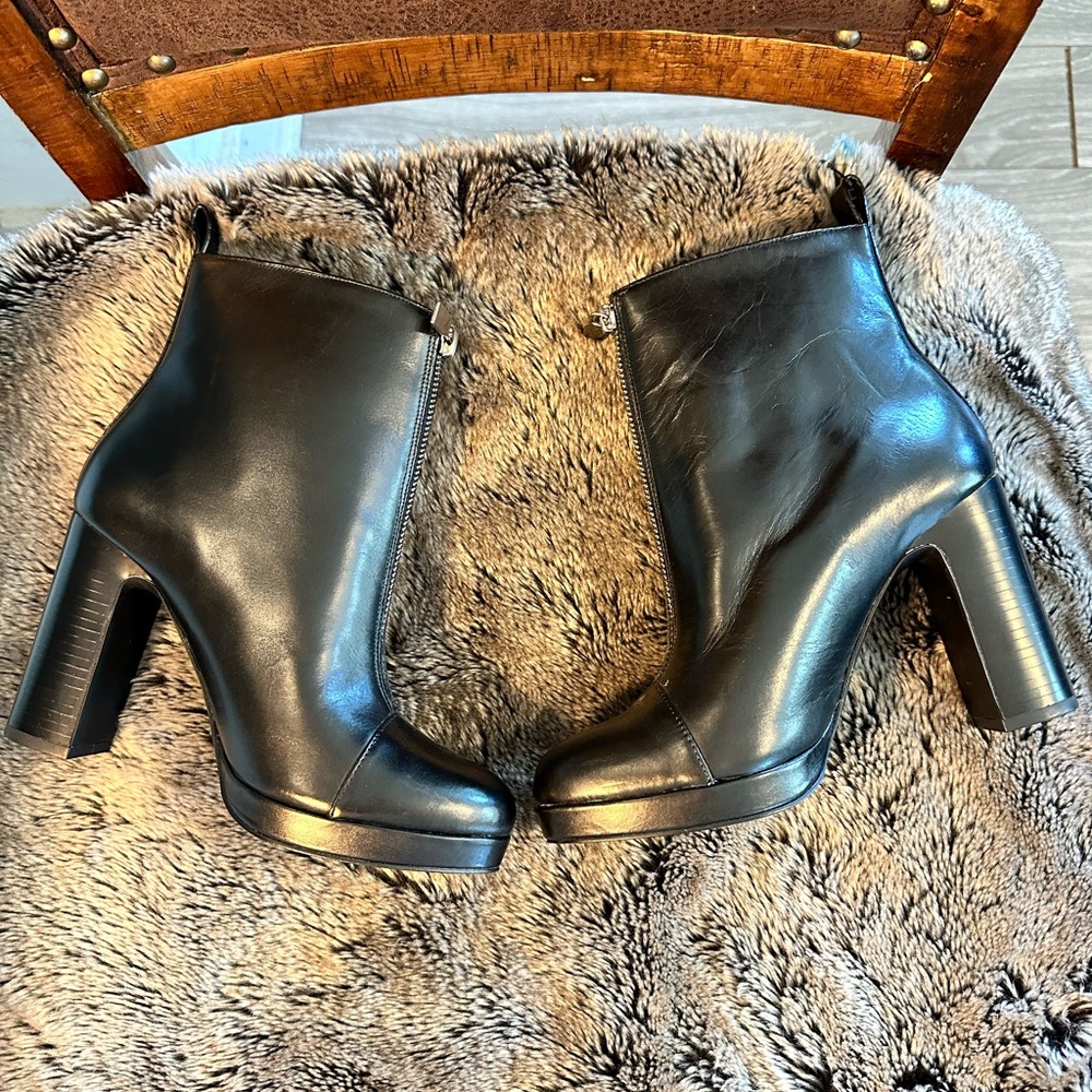 Zara Black Heeled Boots - Picture 4 of 8